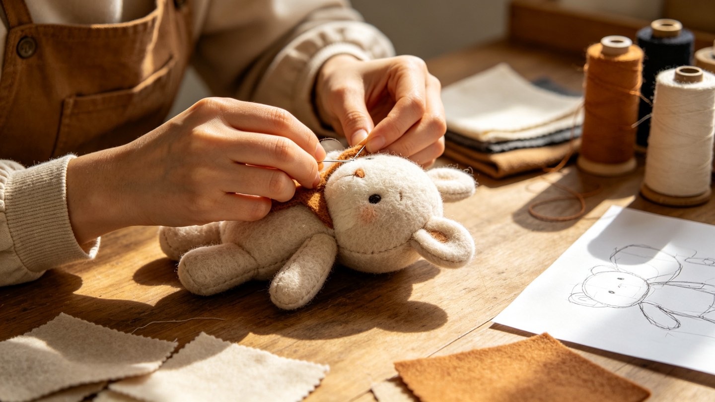 Illustrative plush workshop concept